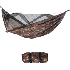 AMAZONAS Mosquito Traveller Forest Ultra Light Hammock Made of 100% Extra Sturdy and Breathable Nylon Ripstop Approx. 500 g Pack Size 24.5 x 8.5 cm 275 cm x 140 cm