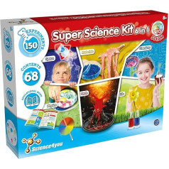 Science4You Super Science Kit 6-in-1 izglītojoša zinātnes rotaļlieta STEM rotaļlieta