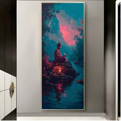 Diamond Painting Fantasie Buddha, Diamond Painting Groß xxl 190 X 65 cm, DIY Diamond Painting Bilder, 5D Diamond Painting Erwachsene, Daiments Painting Diamond Art Crafts, Haus Wand Dekoration -670FC