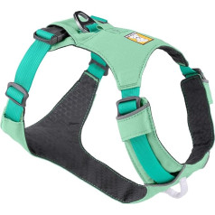 RUFFWEAR Hi & Light suņu siksna, bez vilkšanas siksna maziem, vidējiem, lieliem un XL suņiem. Pilnībā regulējamas, vieglas, vieglās siksnas ar alumīnija pavadas stiprinājuma portālu un identifikācijas maisiņu, salvija zaļa (S, 56-69 cm).