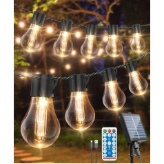 ULIGHTOWN Solar Festoon String Lights āra 14M USB saules virtenes gaismas IP65 ūdensizturīgs dārza pasaku apgaismojums ar 30 gaismas diodēm Puses kāzu apdare