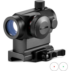 ESSLNB Red Dot Sight Airsoft sarkanā un zaļā krāsā 4 mērķtiecīgi 5 spilgtuma iestatījumi Šaujamieroču tālskatis ar 20 mm/22 mm Picatinny sliežu stiprinājumu Daudzkārt pārklāts objektīvs medībām Airsoft šaušanai