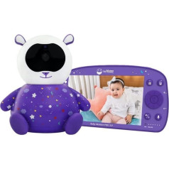 SoyMomo - Babyphone Pro 2.0 - HD kamera, nakts redzamība, temperatūras sensors, divvirzienu interkoms, nomierinošas melodijas