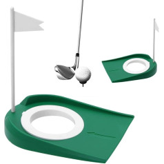 Buero Golf,Golf Putting Matte,Putting Matte,Fahne Mit Loch,Putting Green,Putting Cup Loch Praxishilfen Mit Flagge Indoor-Outdoor-Büro Garage Yard -Set -