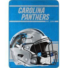 Northwest NFL Carolina Panthers Micro Raschel Run Design rullēta sega, komandas krāsās, viens izmērs (1NFL059050018RET)