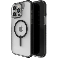 ZAGG Santa Cruz Snap Case for iPhone 15 Pro Max - iPhone MagSafe tālruņa futrālis, aizsargā pret nokrišanu no augstuma 13 pēdas, izturīgs grafēna, aizsargā pret dzeltēšanu un skrāpējumiem, melns