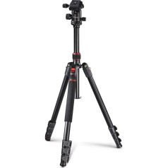 Hama fotokameras statīvs viedtālruņa kamerai, alumīnija monopods, kompakts, salokāms, ātrais stiprinājums, 6,4 mm vītne, 50-165 cm maks.