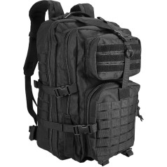 ProCase 42L Militārā taktiskā mugursoma Liela ietilpība 3 dienu ūdensnecaurlaidīga US Cooper Army Assault Pack Go Bag Trekinga pārgājienu mugursoma kempingam Medības Makšķerēšana Āra aktivitātes Sports - Black,