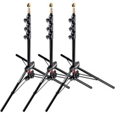 Manfrotto 1051bac-3 druckknopfstiel 9 Alu Mini Compact Ständer AC mit 4 Abschnitt und 3 aufstehen, 3er Pack (schwarz)