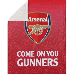 FOCO Oficiāli licencēta Arsenal FC Slogan Sherpa Plush Throw Blanket