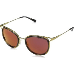 Michael Kors Damen MK1025 Sonnenbrille, Zelta (Zelta tonis/tumsā bruņurupuča/bordo spogulis), 52