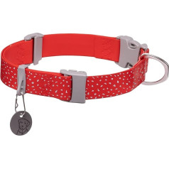 RUFFWEAR Confluence Dog Collar, Waterproof and Odour Resistant, Adjustable Dog Collar, 20 - 26 inches, Red Sumac