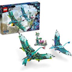 LEGO Avatar Jake & Neytiri First Banshee Flight 75572 konstruktors - Pandoras filmas iedvesmots komplekts ar 2 Banshee figūriņām, 2 minifigūriņām, tumsā mirdzošiem elementiem, lieliski piemērots bērniem no 9 gadu vecuma