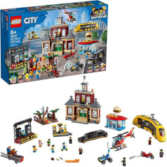 LEGO City Main Square 60271 komplekts, forša konstruktora rotaļlieta bērniem, jauna 2021 (1517 detaļas)