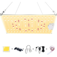 WEIATTLE Augu lampa LED, 600 W LED augu pilna spektra gaisma, LED augšanas lampa ar UV un IR LED augšanas gaismu, augšanas lampa iekštelpu sēklām, dārzeņiem un puķēm, kas paredzētas audzēšanai Zel