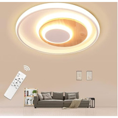 BLMYL LED griestu gaisma 24 W koka griestu gaisma Dimmable ar tālvadības pulti 40 cm dzīvojamās istabas lampa Apaļas griestu gaisma dzīvojamai istabai, gaitenim, guļamistabai, virtuvei