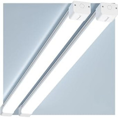 Pack of 2 Wet Room Light LED 120 cm 36 W 3600 LM LED Tube Lamp IP66 Ūdensizturīga LED lampa darbnīcas lampa 5000 K LED Tube Cellar Lamp LED griestu gaisma garāžas lampa pagraba darbnīcai garāžai birojam