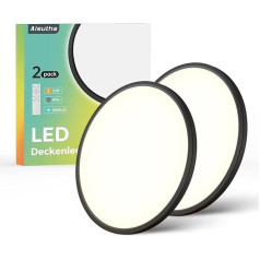 Aisutha LED griestu gaisma, 24 W 2800 LM griestu gaisma LED griestu gaisma ar tālvadības pulti, 3000 K - 6500 K, IP54 Ultra plānas guļamistabas lampas viesistabai, bērnu istabai, virtuvei,