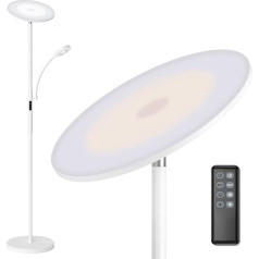 Kary stāvlampa Dimmable 30 W LED Uplighter ar 7 W lasīšanas lampu 2500 + 500 Lumen stāvlampa ar tālvadības pulti 4 krāsu temperatūras stāvlampa dzīvojamai istabai guļamistabai birojam