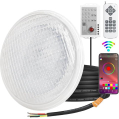 Monsing LED peldbaseina apgaismojums PAR56 54 W LED baseina apgaismojums, karājas zem ūdens 400 W halogēno lukturu nomaiņa DC/AC 12 V RGB krāsa