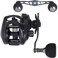 Angelrolle Widen Body Baitcasting-Rolle Max Grag 12 Kg 6,3:1 Messinggetriebe Salzwasser Catfishing Trolling Langsam Schütteln Rad Meerwasser Angeln mit Leichtigkeit