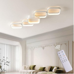 LED griestu gaisma Dimmable Dzīvojamās istabas griestu gaisma ar tālvadības pulti, balts griestu apgaismojums ar atmiņas funkciju 45 W Guļamistabas lampa 92 x 31 cm Moderns taisnstūra dizains Virtuves lampa bērniem