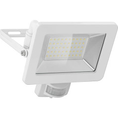 Goobay 53884 LED prožektors ar kustības sensoru - LED prožektors ar 50 W - neitrāli balta gaisma 4000 K - 4250 lūmenu - gaismas leņķis 100 grādi - IP65 - balts