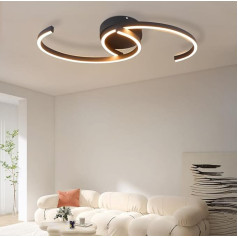 ZMH Griestu gaisma Dzīvojamā istaba LED griestu gaisma - Dzīvojamās istabas lampa Modern 60 cm Guļamistabas lampa Melna 24 W Guļamistabas griestu apgaismojums Priekšnama lampa Silti balta guļamistabai Virtuves priekšnams Ēdamistaba