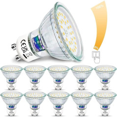 Unikcst GU10 LED dimmable 10 W spuldzes aizstāj 100 W halogēnās spuldzes Spilgtas 1050 lūmenu 4500 K neitrāli baltas neitrāli baltas LED spuldzes 230 V mirgo bez mirgošanas Energoefektīvas spuldzes Pack of 10