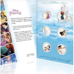 The Koin Club Disney Princess Gifts Oficiālā 50 pensu kolekcijas monēta Pilna kolekcija