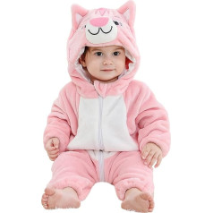 Adigau Baby Romper Meitenes Zēni Boys Romper Dzīvnieku Jumpsuit Bodysuit Ziemas kostīms Dzīvnieku Playsuit Flanelis ar kapuci Jumpsuit Pjamas Halovīni Karnevāla puse