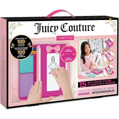 Make It Real Juicy Couture modes maki - modes dizaina komplekts bērniem - mākslas komplekts ar skrāpējumiem, uzlīmēm, krītiņiem un citiem priekšmetiem - dāvanas meitenēm