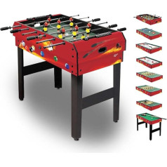 Carromco Fire-XT multifunkcionālais galds 8-in-1 multi spēļu galds ar gaisa hokeju, biljardu, galda tenisu utt. Sarkans, 92 x 51 x 78 cm