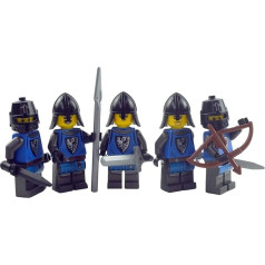 LEGO bruņinieku minifigūriņas, 5 Falcon bruņinieku figūriņas, melnas krāsas