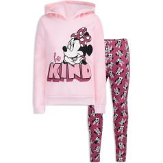 Disney Minnie Mouse Girls' Hoodie and Leggings Set for Infants, Toddlers and Small Children - Pink/Grey or Pink or Red/Grey