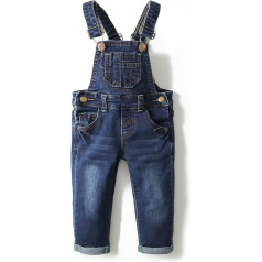 KIDSCOOL SPACE Baby Boys Girls Jeans Jumpsuit, toddler Slim Cute Denim džemperis