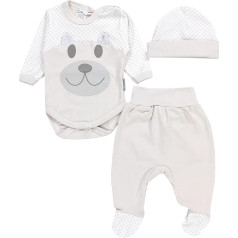 TupTam Baby Clothes Set Body Romper Hat Teddy Bear