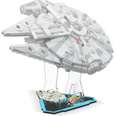 cooldac Akrila displeja statīvs Lego Star Wars 75257 Millennium Falcon, vertikāls caurspīdīgs akrila displeja statīvs Lego 75257 komplektam (tikai statīvs, modelis nav iekļauts)