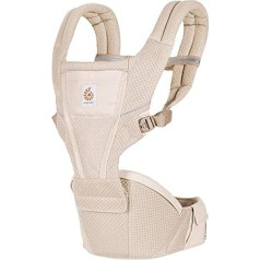 Ergobaby Ergobaby Alta Hip Seat bērnu nēsātājs ar gurnu sēdekli zīdaiņiem un maziem bērniem no 4 mēnešu vecuma (5,5 kg - 20,4 kg), gurnu sēdeklis ar SoftFlex sietu, dabīgs bēšs