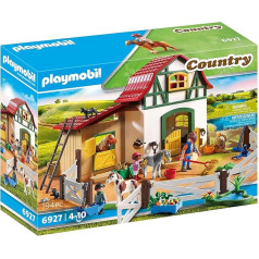 Playmobil Lielais zirgu jāšanas skolas adventes kalendārs, lauku poniju pagalms ar daudziem dzīvniekiem un siena šķūnīti