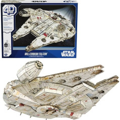 4D Build - Star Wars Millennium Falcon - detalizēts 3D modelis no augstas kvalitātes kartona, 223 detaļas, 