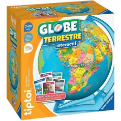 Ravensburger - tiptoi® - interaktīvā spēle - interaktīvais globuss - elektroniskā izglītojošā spēle bez ekrāna - no 5 gadiem - franču valodā - 00 190