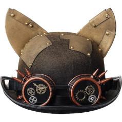 COSDREAMER Sievietes Vīrieši Stikla pudele Dome cepure Steampunk kostīms cepure Gothic Top Hat Halloween galvaskausa cepure