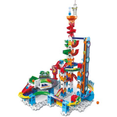 VTech - Marble Rush elektroniskais bumbiņu pārbīdītājs Super Sky Tower komplekts XL300E, 143 detaļas, 10 bumbiņas, dāvana bērniem no 4 gadiem