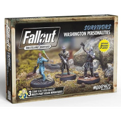 Modiphius Entertainment | Fallout Wasteland Warfare | Survivors: Vašingtonas personības | Miniatūras | Nekrāsotas