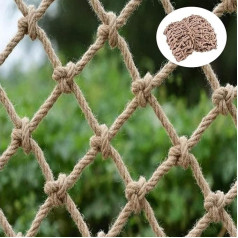 ININOSNP 10MM/15CM kāpšanas tīkls rotaļu laukuma drošības kaņepju virves tīkls Heavy Duty Cargo Rope Truck Trailer Net Balkona žogs āra terase (3m * 5m)