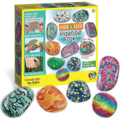 Creativity for Kids Hide and Seek Hydro Dip Rock Painting Kit - Mākslas un amatniecība bērniem, aktivitātes bērniem, nodarbības bērniem