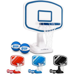 GoSports Splash Hoop Pro peldbaseina basketbola spēle - ietver baseina ūdens basketbola grozu, 2 bumbas un sūkni - balts