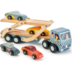 Tender Leaf Toys Car Transporter - подарок для детей, способствующий развитию воображения, социального развития и языковых навыков