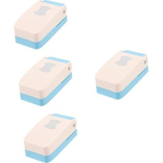 STOBOK Pack of 4 Hole Punch Bērnu amatniecības caurumošanas mašīnas etiķetes Mini mape Tab Punch amatniecības darbiem ar papīra caurumu kartēm maziem uzņēmumiem Konta dušas piederumi Embossing ierīce